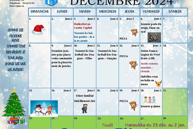 Image des dates importantes à retenir en décembre