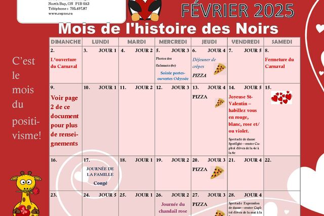 Image des dates importantes à retenir en février