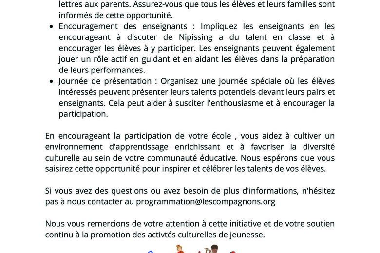Nipissing a du talent - détails